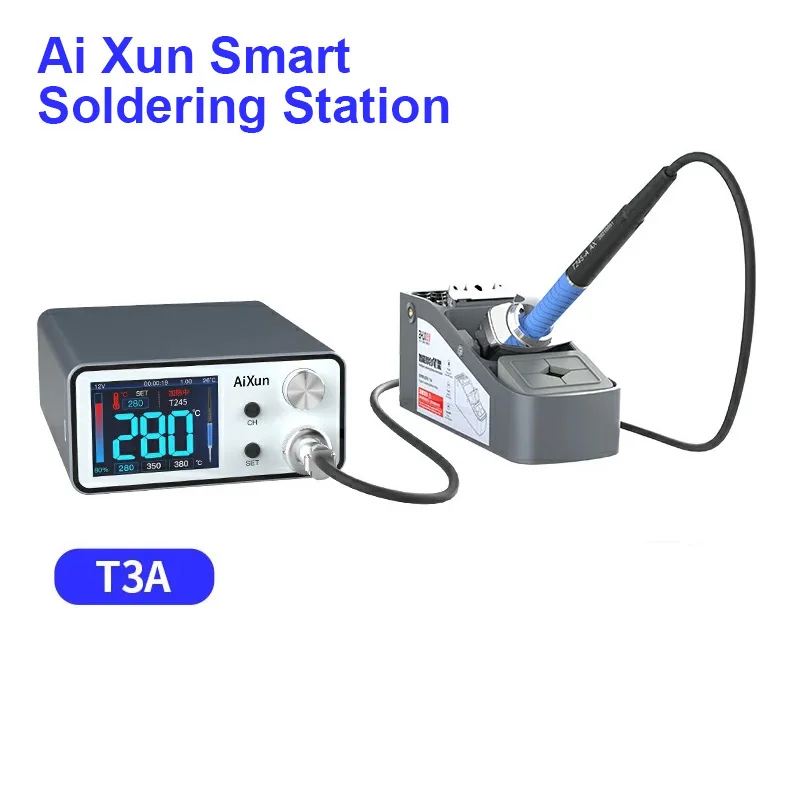 AIXUN T3A Smart Soldering Station with T12/T245 Soldering Handle Iron Tips Electric Welding Iron Station for SMD Repair