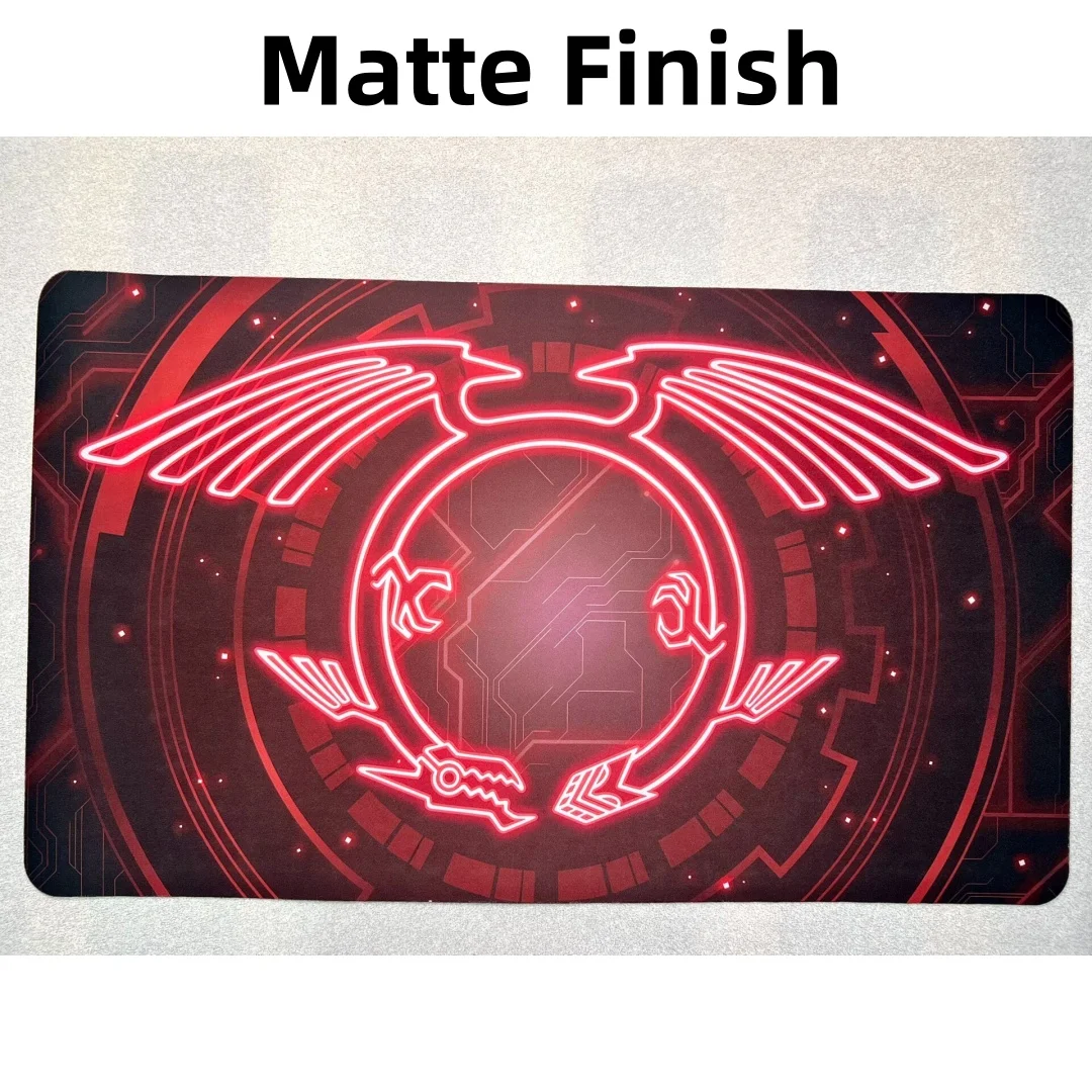 600x350mm Yu-Gi-Oh！5D's Mark of The Crimson Dragon DIY Playmat Glossy Finish/Matte Finish 2mmseamless Edge Board Game Card Mat
