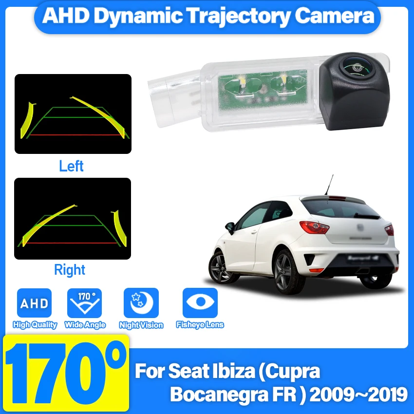 HD 1280*720 Fisheye Rear View Waterproof Camera For Seat Ibiza (Cupra Bocanegra FR ) 2009~2017 2018 2019 Car Reverse Monitor