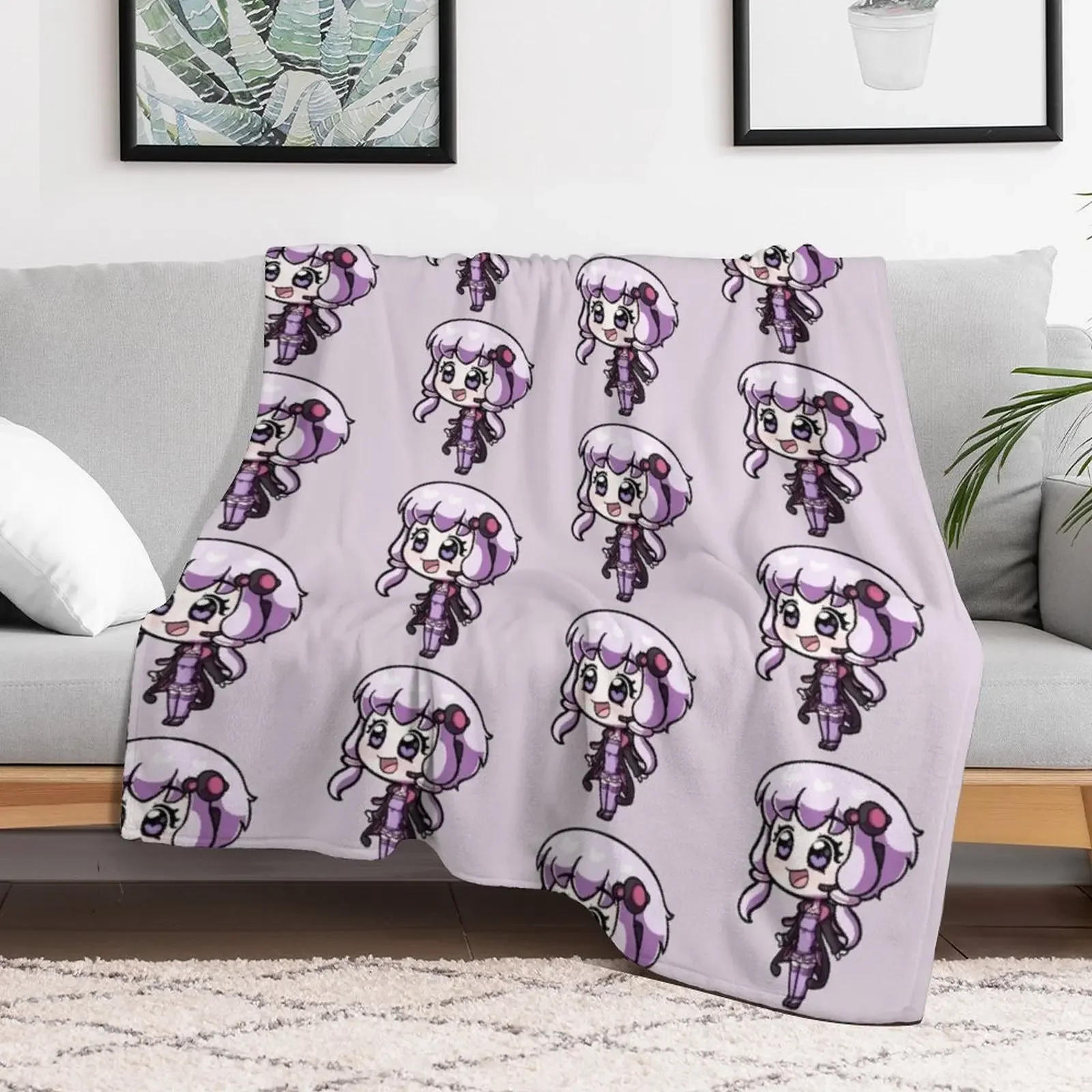 Yuzuki Yukari - Vocaloid Throw Blanket Custom Decorative Throw Furry Blankets