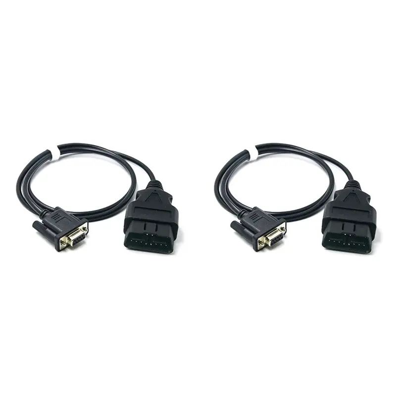 CYL-2X J1962 12V 24V OBD Cable 100CM 16 Pin Male To DB9 Female VGA D-Sub 9 Pin OBDII Adapter RS232 Serial Port Line OBD2
