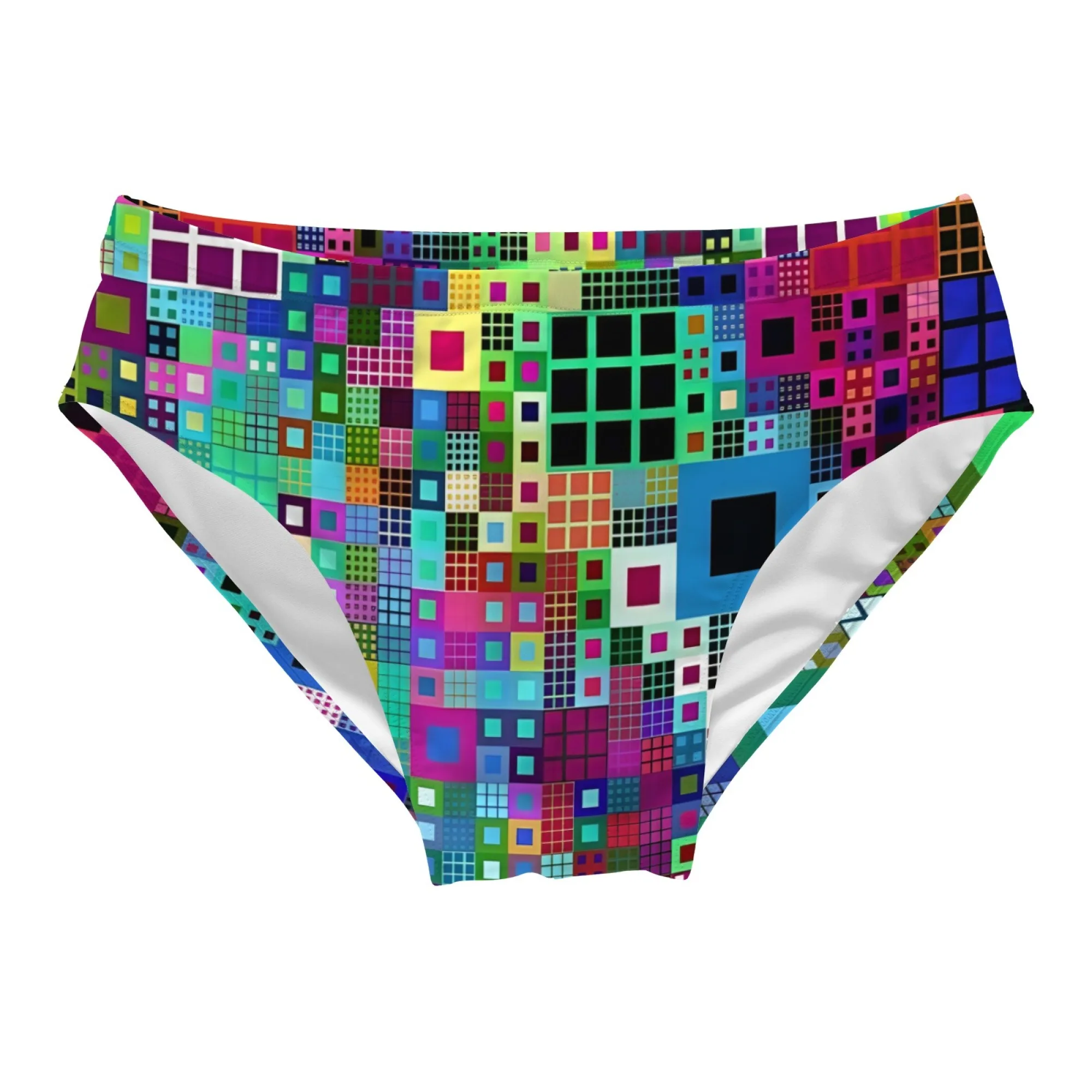 Colorful Mosaic Swim Trunks Lightweight Comfortable Sexy Men's Triangle Swim Trunks Pool Party Beach Vacation Sexy Men's Bikini