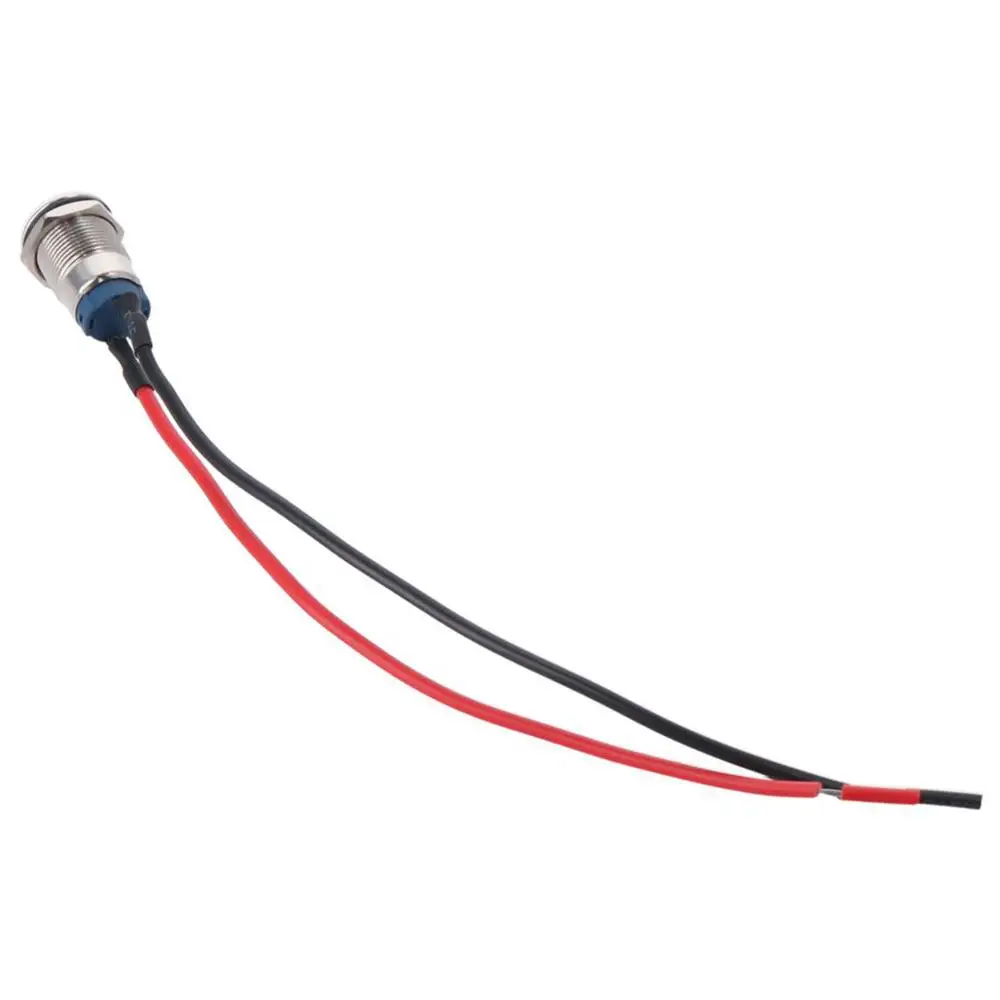 Durable 12mm Push Button Switch Latching Prewired 2A 12V/24V/125V/250V AC Waterproof