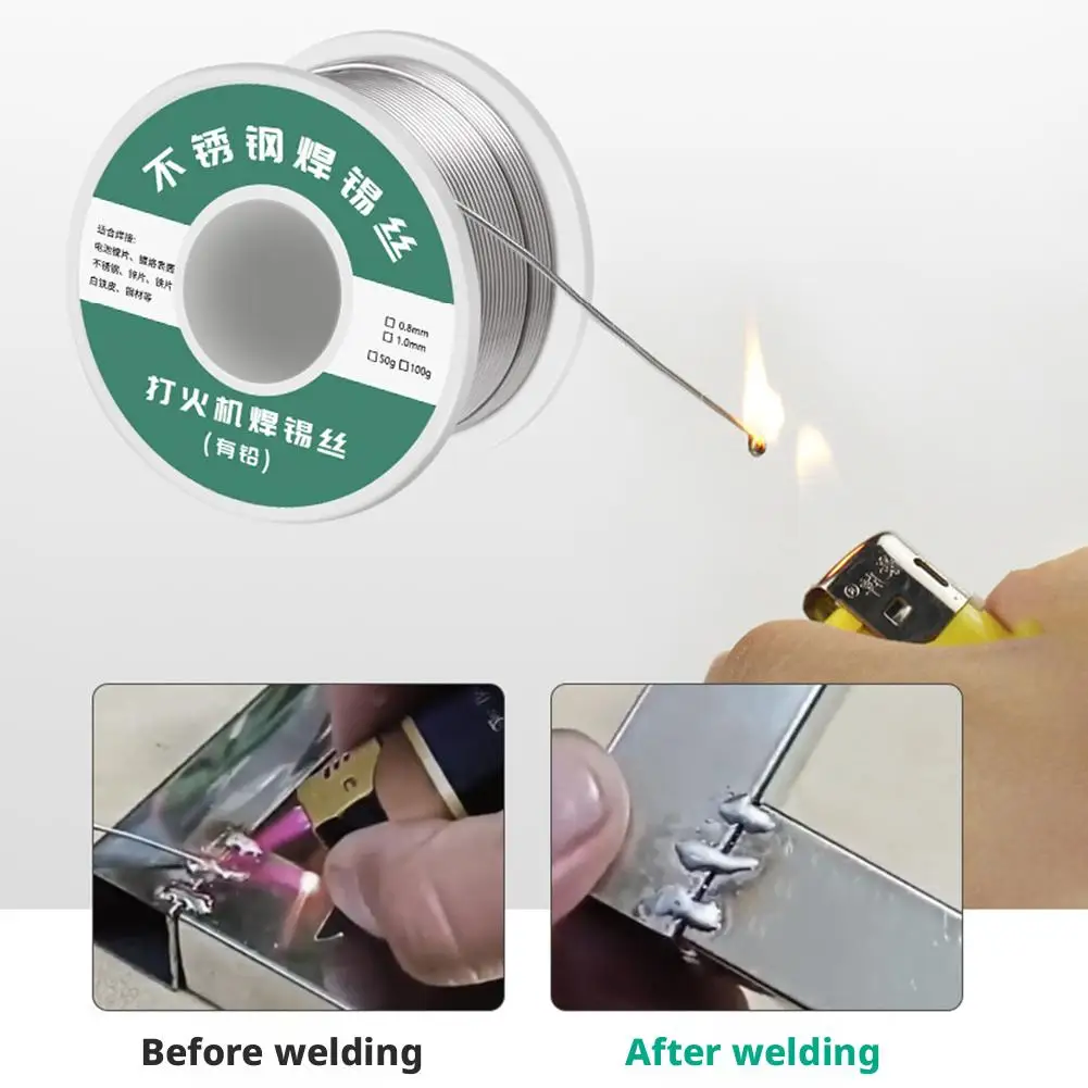 Easy Melt Low Temperature Solder Wires Multipurpose Welding Wire Flux Iron Wire Reel Household Tool 20g/50g/100g