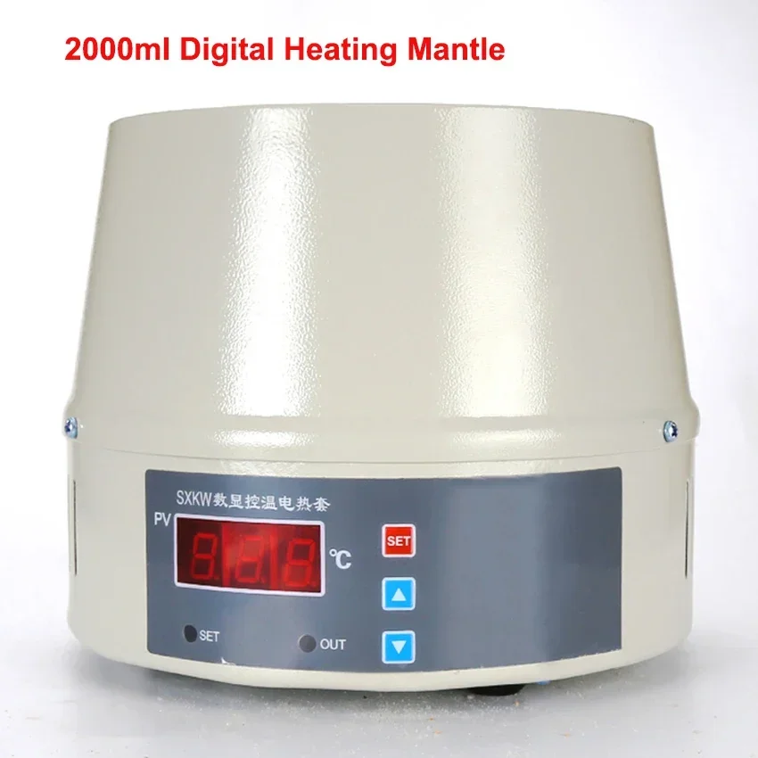 B 2000ml SXKW Lab Electrical Heating Mantle Thermostat Digital Laboratory Heating Mantle 0~380℃ Temperature adjustment 500W 220V