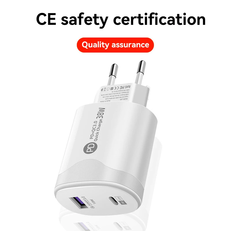 Xiaomi 38W Quick Charger USB Ultra Fast Charging Pd Head Multi Port Mobile Phone Adaptation For Iphone Android European Standard