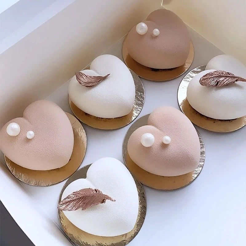 Silikonowe foremki do ciasta czekoladowego 3D w kształcie serca Mus Ciasto Deser Forma do pieczenia Mini Muffin Galaretka Fondant Formy do pieczenia