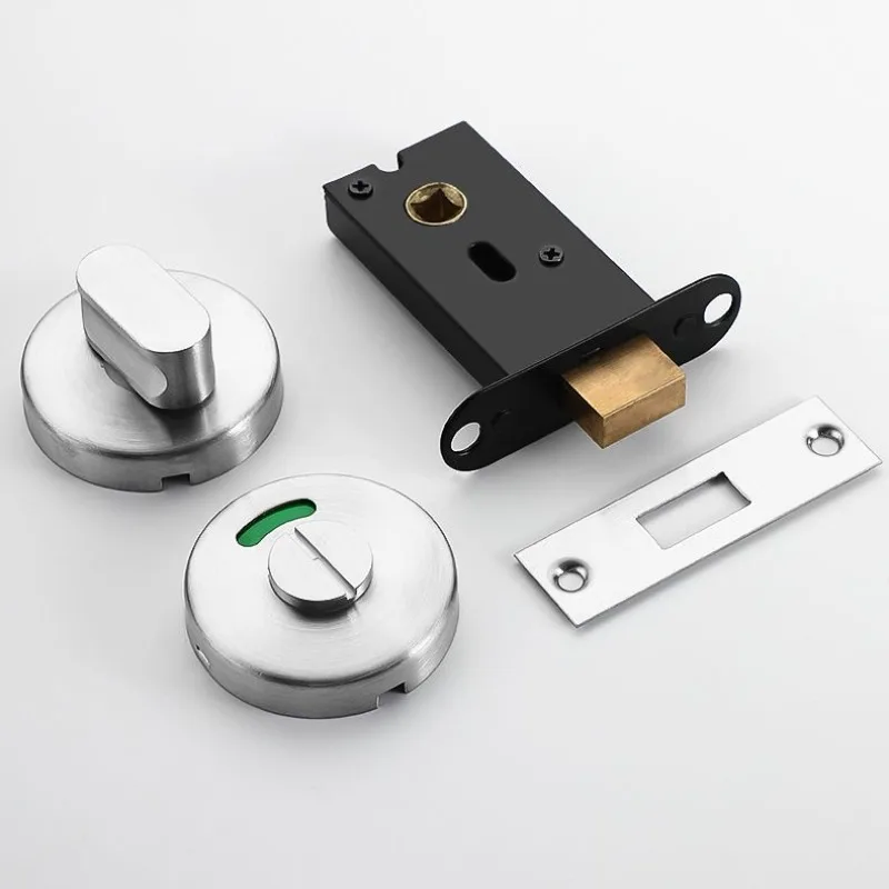 Public Bathroom Partition Hardware Accessories Door Lock 304 Stainless Steel Hidden Latch Lock Toilet Door Indicator Lock