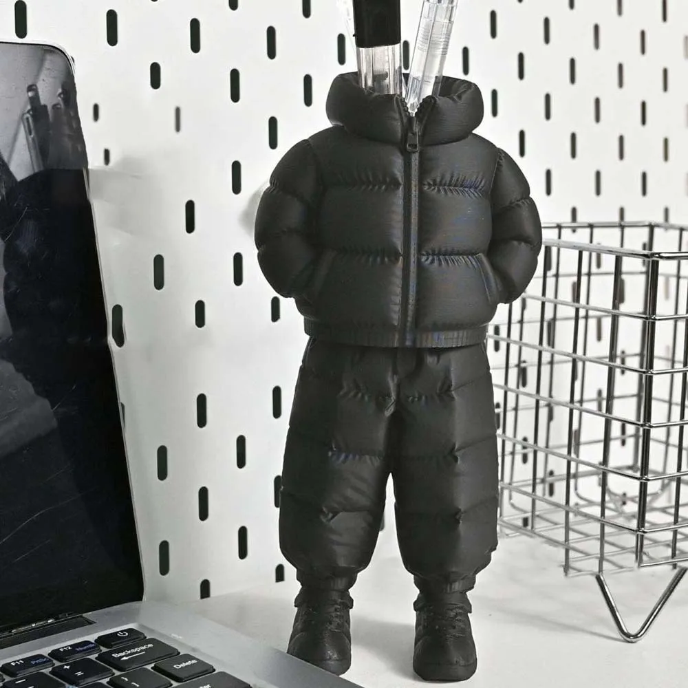 Creative Puffer Jacket Pen Holder PLA Waterproof Pens Storage Bucket Portable Large Capacity 3D Printed Pencil Case Travel