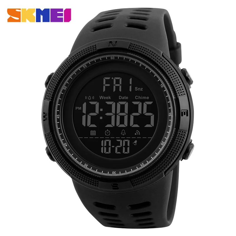 SKMEI-reloj deportivo multifunción para hombre, cronógrafo Digital con alarma, resistente al agua, 5Bar