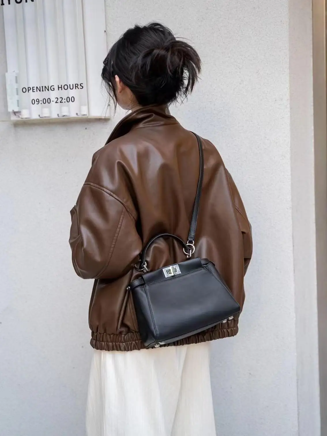 

GSSSTUDIO Leather Bag Women's oulder Handbag Crossbody Bag Soft PU Leather Zipper Closure Faionable Casual Bag