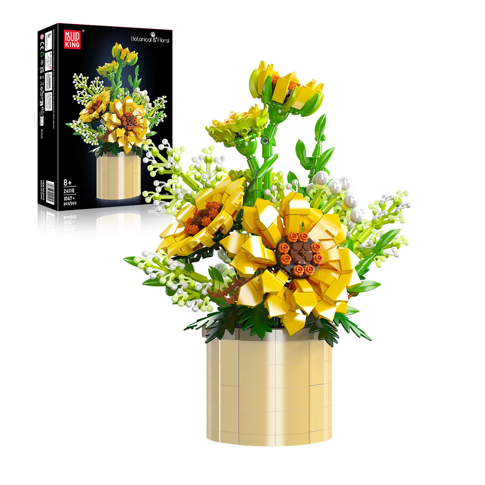 

Mould King 1047pcs Mini Building Blocks Flower Series Chrysanthemum Model DIY Creative Toy