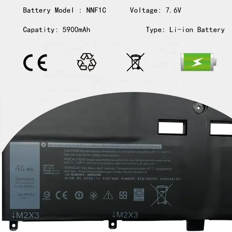 New NNF1C HMPFH Battery For Dell XPS 13 9365 Series XPS 13-9365-D1605TS 13-9365-D1805TS 13-9365-D2805TS 13-9365-D3605TS Laptop