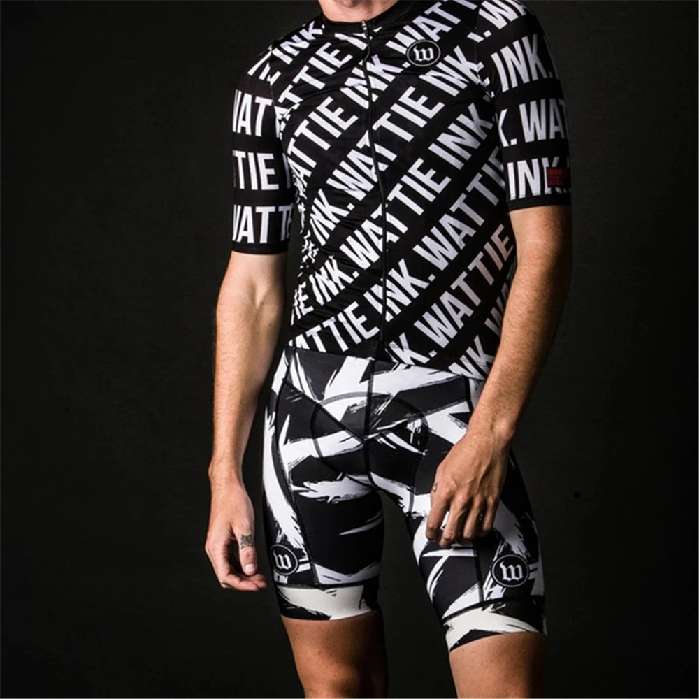 Wattie Ink Cycling Suit Men Bike Jersey Set Classic Road Bicycle Uniform Ciclismo Short Sleeve Mtb Team Racing Bike Clothes Set