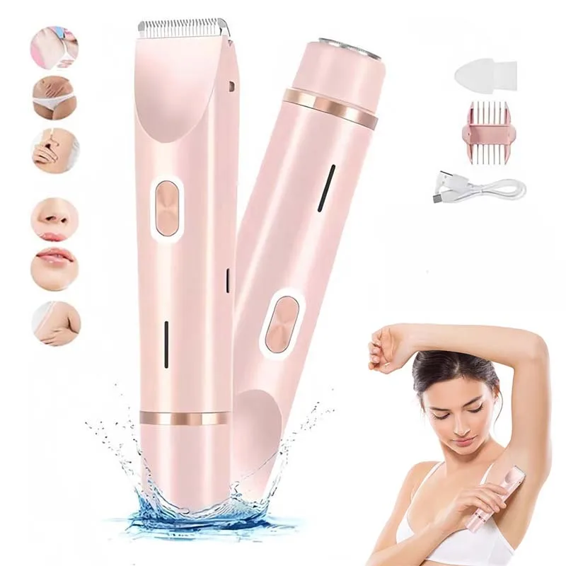 

Dual-Head Cordless Electric Shaver For Women Ipx7 Waterproof Wet Dry Use Portable Best Female Hair Shaver For Household Use