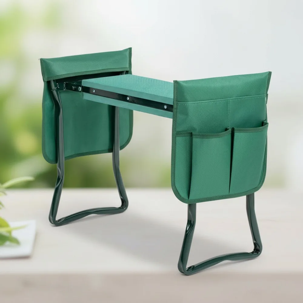 

Складное садовое сиденье с подушечкой из пенопласта EVA, емкостью 330 фунтов, сумки для инструментов для садоводства, рыбалки, кемпинга