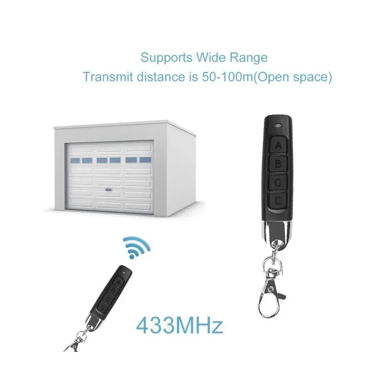 433MHZ 433,92 mhz Control remoto puerta de garaje abridor Control remoto duplicador clon aprendizaje código rodante llave de coche