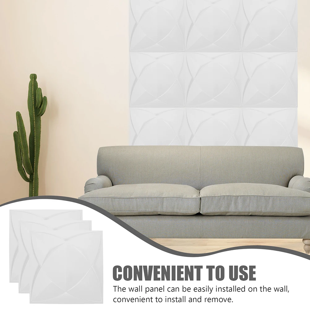 

3pcs Panels PVC Sticker for Bedroom Decor Cover Drywall Concrete Fence Backdrop Wedding Office Restaurant