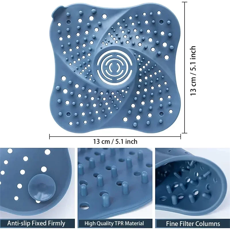 1-10Pcs Anti-blocking Hair Catcher Hair Stopper Trap Shower Floor Drain Covers Sink Strainer Filter Bathroom Kitchen Accessories - view 6