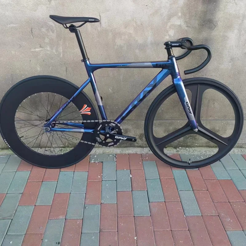 Aluminum Alloy Track Bike Frame Fixed Gear Bicycle Frameset Carbon Fiber Fork Fixie Bikes Framework Aluminum Alloy Fork