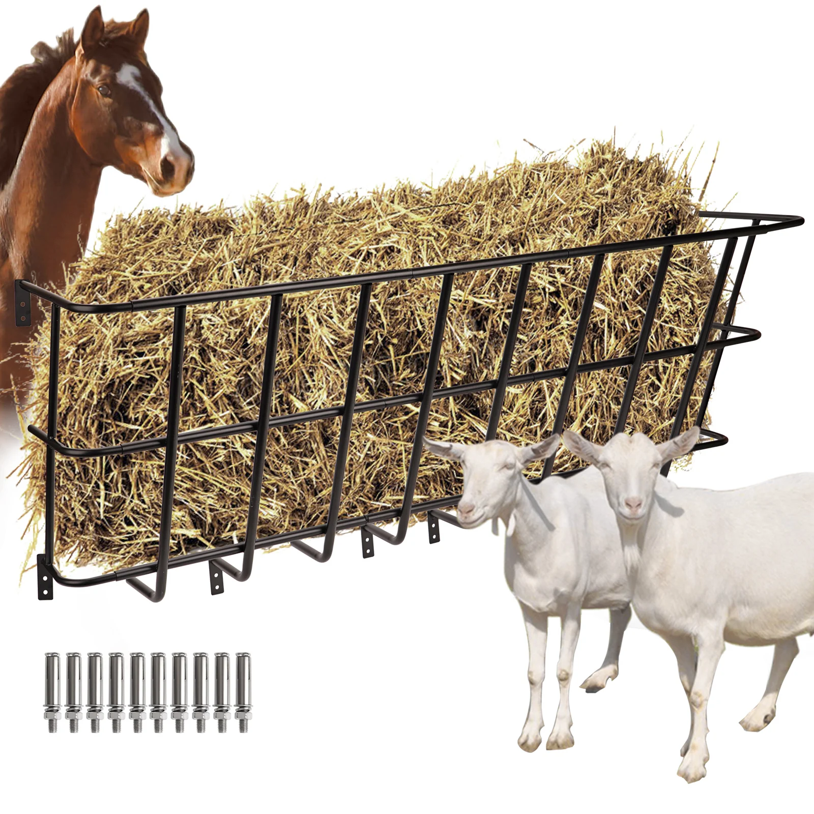 Farm Equipment Metal Hay Feeder Livestock Farming Wall Mounted Cattle Sheep Horse Hay rack