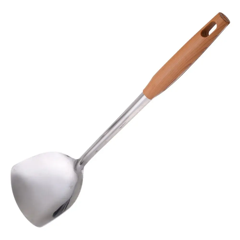 

Stainless Steel Pot Spatula Ergonomic H Lightweight Kitchen Tool Wok Turner Smooth Surface Firm Grip Hanging Storage Solution