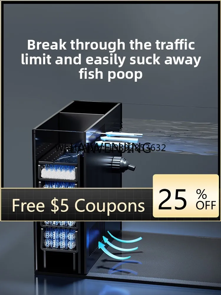 

Маленький аквариум с боковым фильтром, экологический, ультрапрозрачный, с самоциркуляцией, интегрированный, из стекла, для водных растений