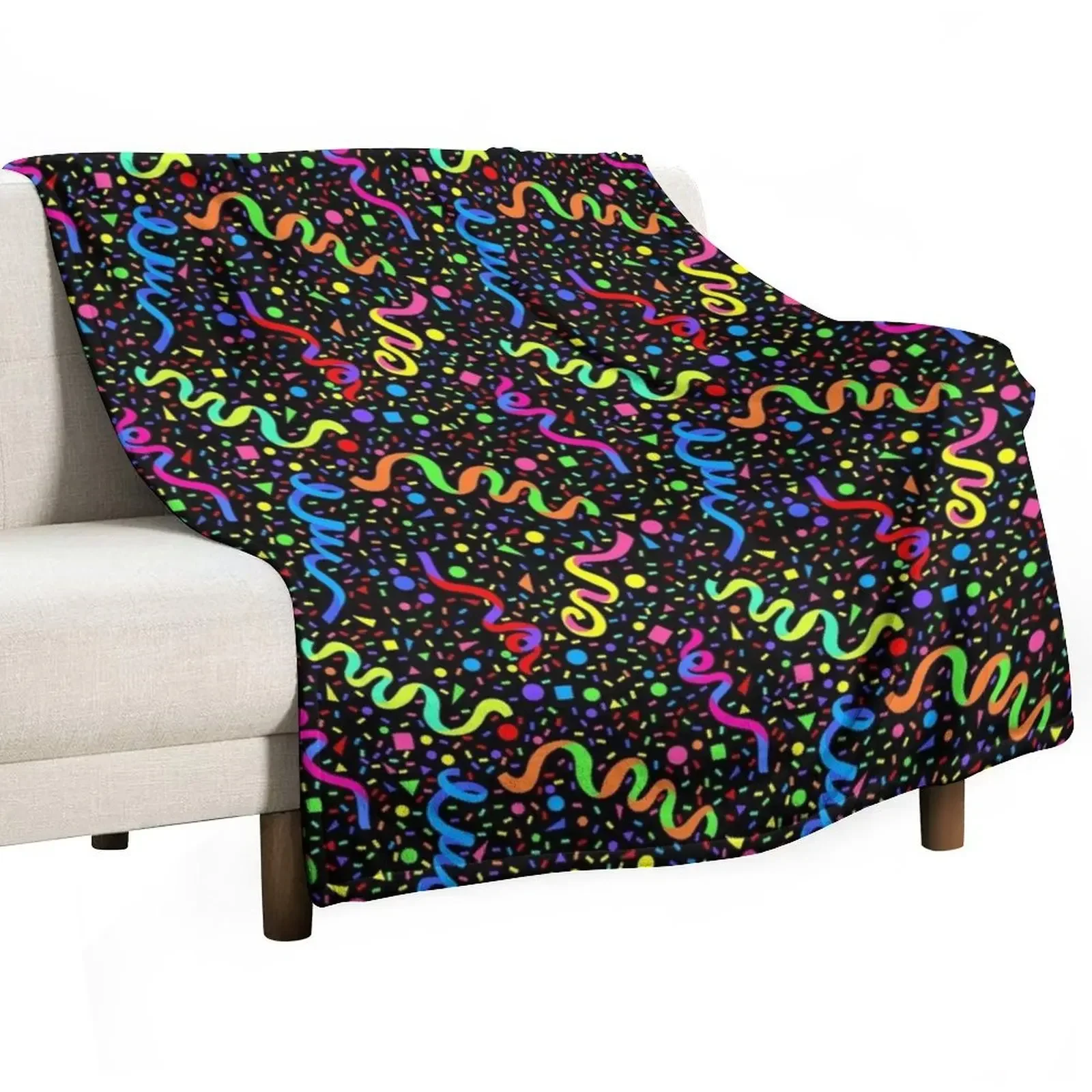 Confetti and Streamers Arcade Carpet Pattern Throw Blanket Plush Nap Luxury Throw for sofa Soft Blankets