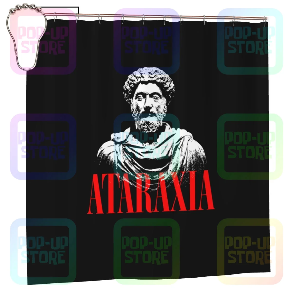 Marc Aurel Ancient Roman Stoic Philosophy Stoicism Ataraxia Shower Curtain Bathroom Curtain Shower No Fading