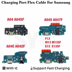 USB充電ポートドックボードコネクタ、Samsung a04、a045f、a04s、a047、a047f用のメインマザーボードフレックスケーブル、高品質