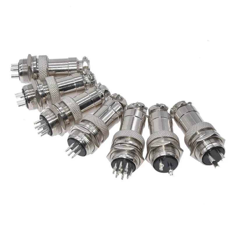 2PCS GX16 2/3/4/5/6/7/8/9/10 Pin Male Female Butting Wire Cable Circular Aviation Socket Plug Panel Connector Dropshipping