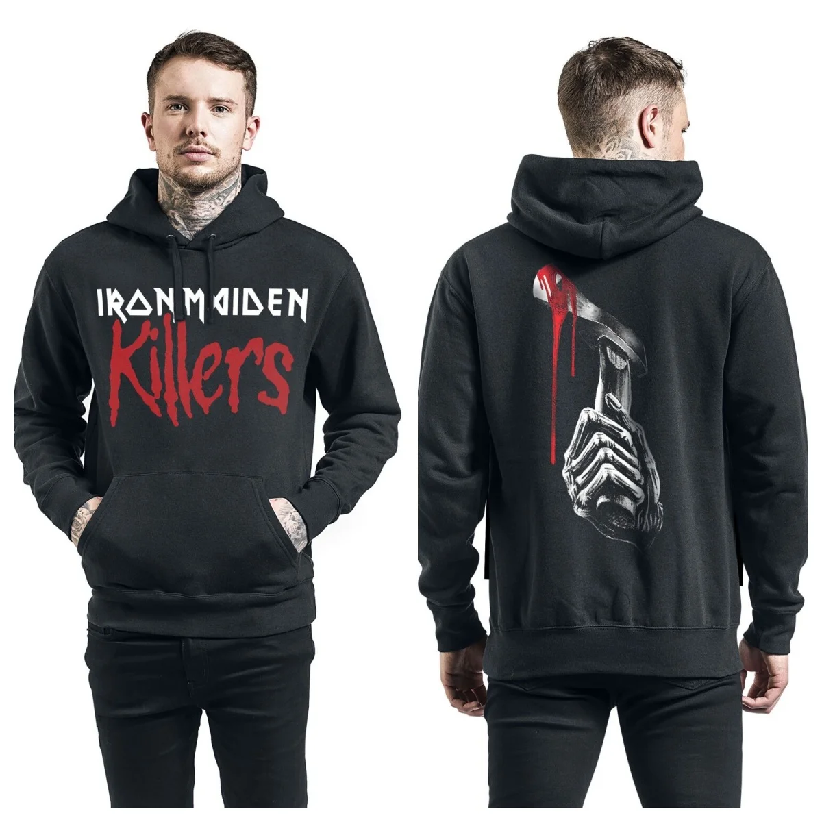 Nowa bluza z kapturem Big Axe _ Iron Maiden 2026 Jesień i Zima Luksusowa, ekskluzywna, dla kobiet i mężczyzn, styl Y2k