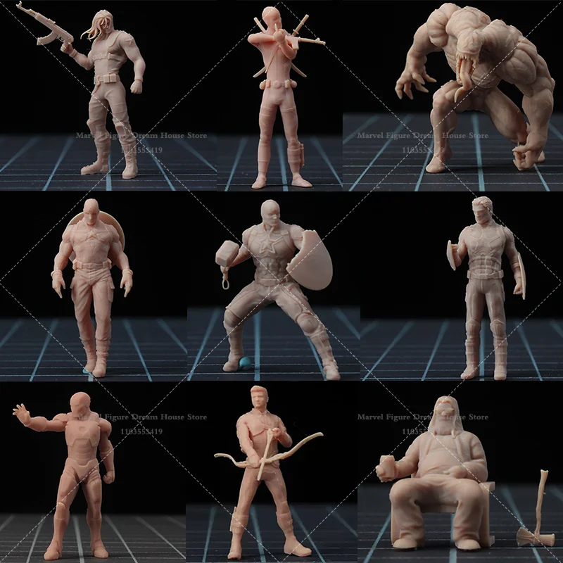 1/64 1/43 Scale Miniature Scene Dolls Unpanited White Figure Mini Model The Timeless Hero Steve Peak Of Human Physical Potential