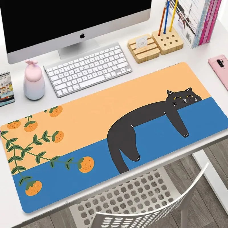 Cat Kawaii Mouse Pad Large HD Print Mouse Mat Computer Mouse Pad Table Mat Cute Cat Paw XXL Desk Mat 900x400mm Rubber Mousepads