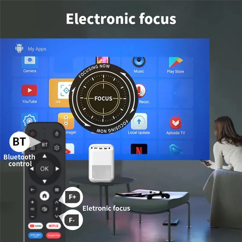 Suitable X10 Wifi Mini Projector 1080P HD Universal Projector Manual Zoom Smartphone Projector Movie PC TV Easy Install With UK