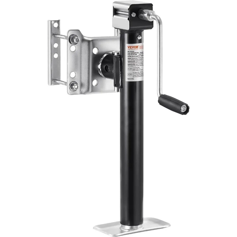 

5000 lbs Dynamic Load Capacity Heavy Duty Swivel Bolt-on Trailer Jack, 14.3" Lift for RV Horse Utility Yacht Trailers