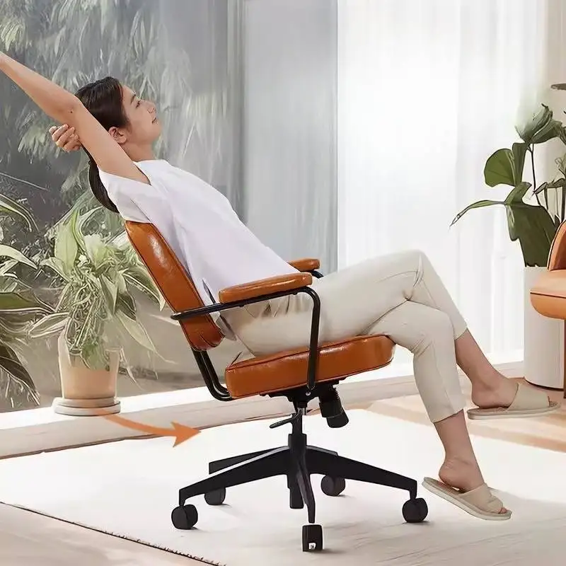 

Винтажное офисное кресло Roller Tan на колесиках, поворотное, для посетителей, недорогое, очень удобное, для учебы, мебель для кабинета