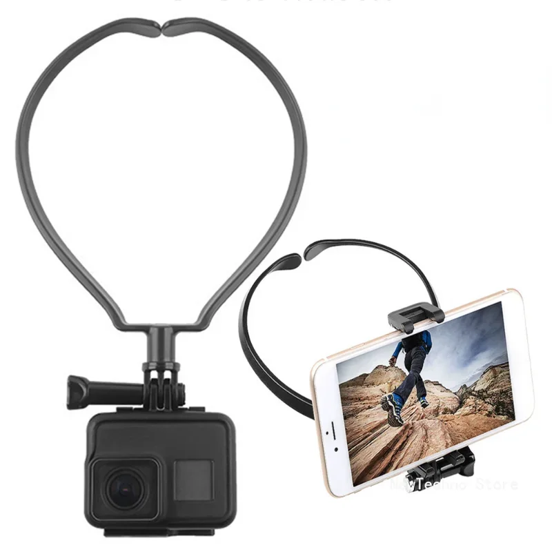 Soporte de cuello portátil manos libres, soporte de teléfono perezoso, soporte colgante Universal para IPhone 15ProMax, Samsung GoPro, estación de acoplamiento