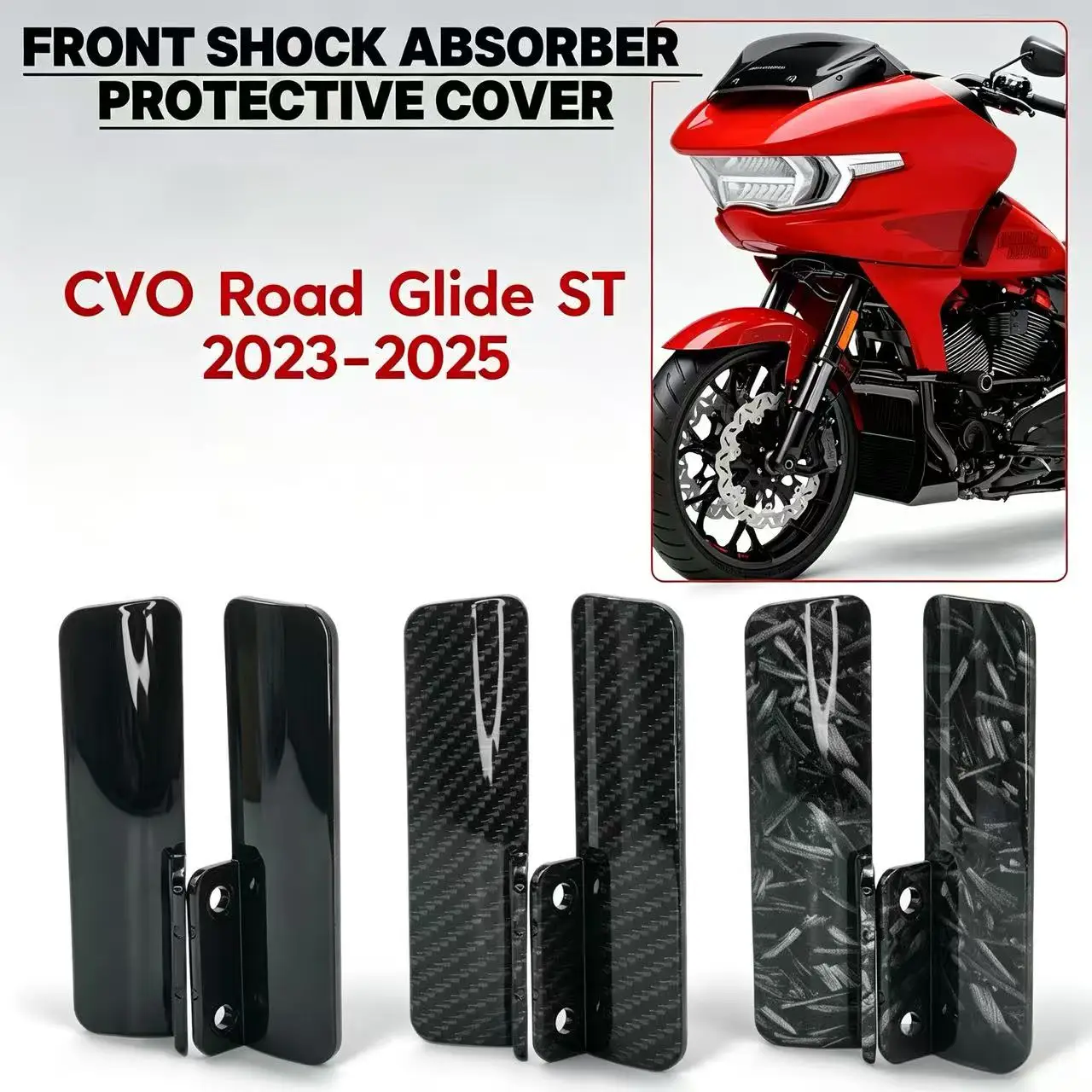 für CVO Road Glide ST 121 2023 2024 2025 Motorrad Vordere Stoßdämpferabdeckung Staubschutzabdeckung Vordergabelschutz