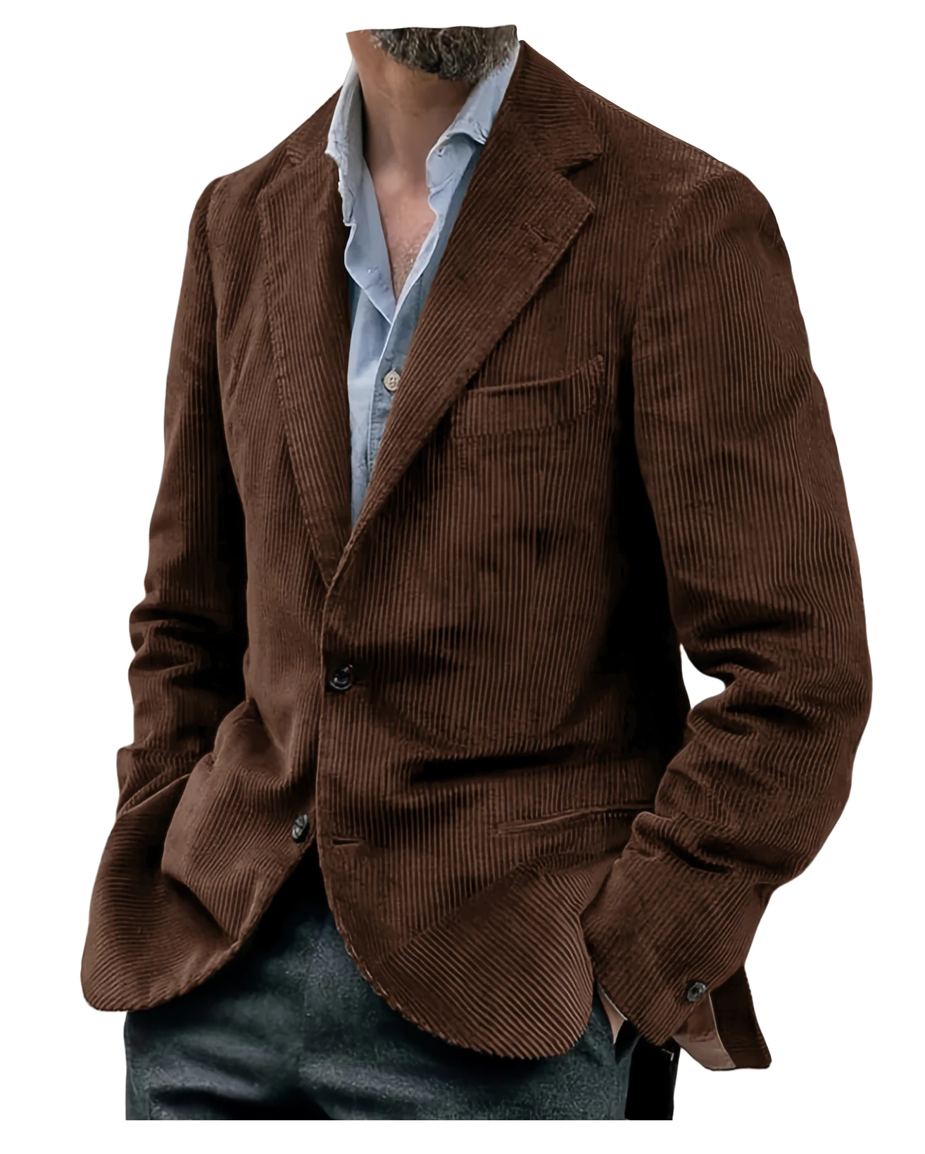 سترة رجالية كاجوال من سروال قصير بقصة ضيقة بلون أسود وبني ملابس خارجية عصرية معاطف بدلة رجالية