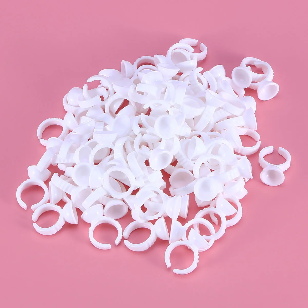 

500 шт., профессиональный контейнер для пигментов, кольцевая чашка для татуировки бровей, одноразовая крышка с чернилами, без беспорядка, применение