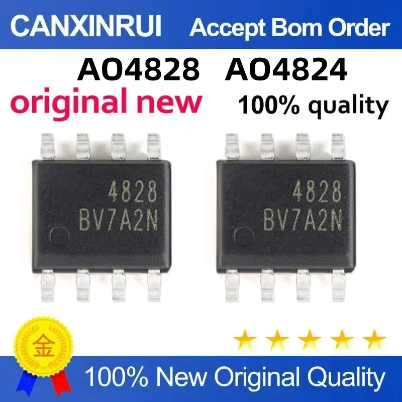 (5-100 pieces) Brand new original AO4828 4828 4824 dual N-channel 60V 4.5A MOSFET SOP-8