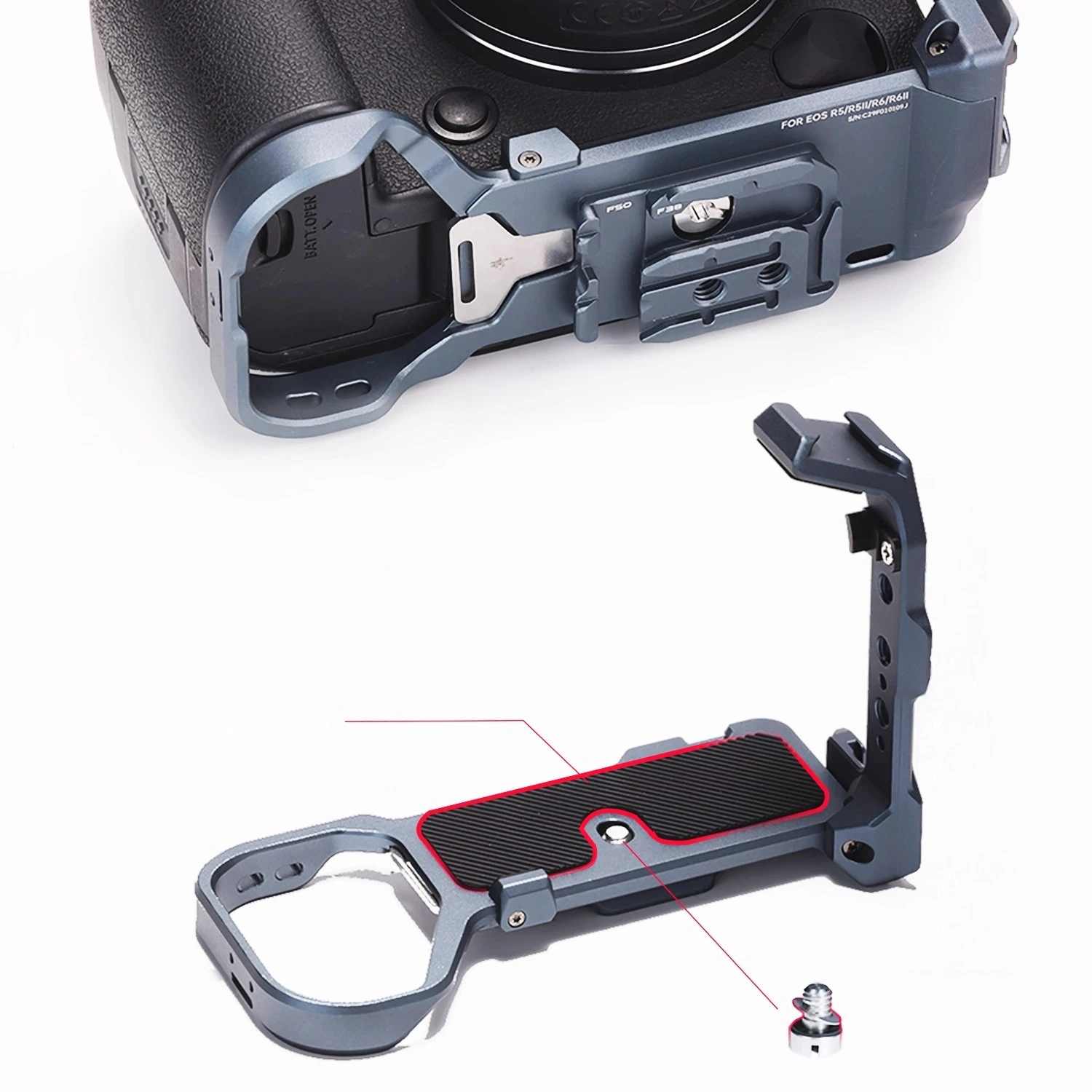 FALCAM دعامة لوحة L سريعة الإصدار لكاميرات Canon EOS R5C R5 R6 R5II R6II - نظام تركيب سريع لـ Gimbal، Tripod، المنزلق