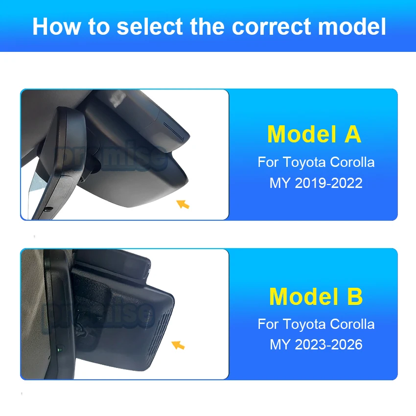 Plug and Play Dash Cam For Toyota Corolla Hybrid 2019 2020 2021 2022 2023 2024 2025 2026 Hatch & Hatchback & Sedan Car DVR 4K