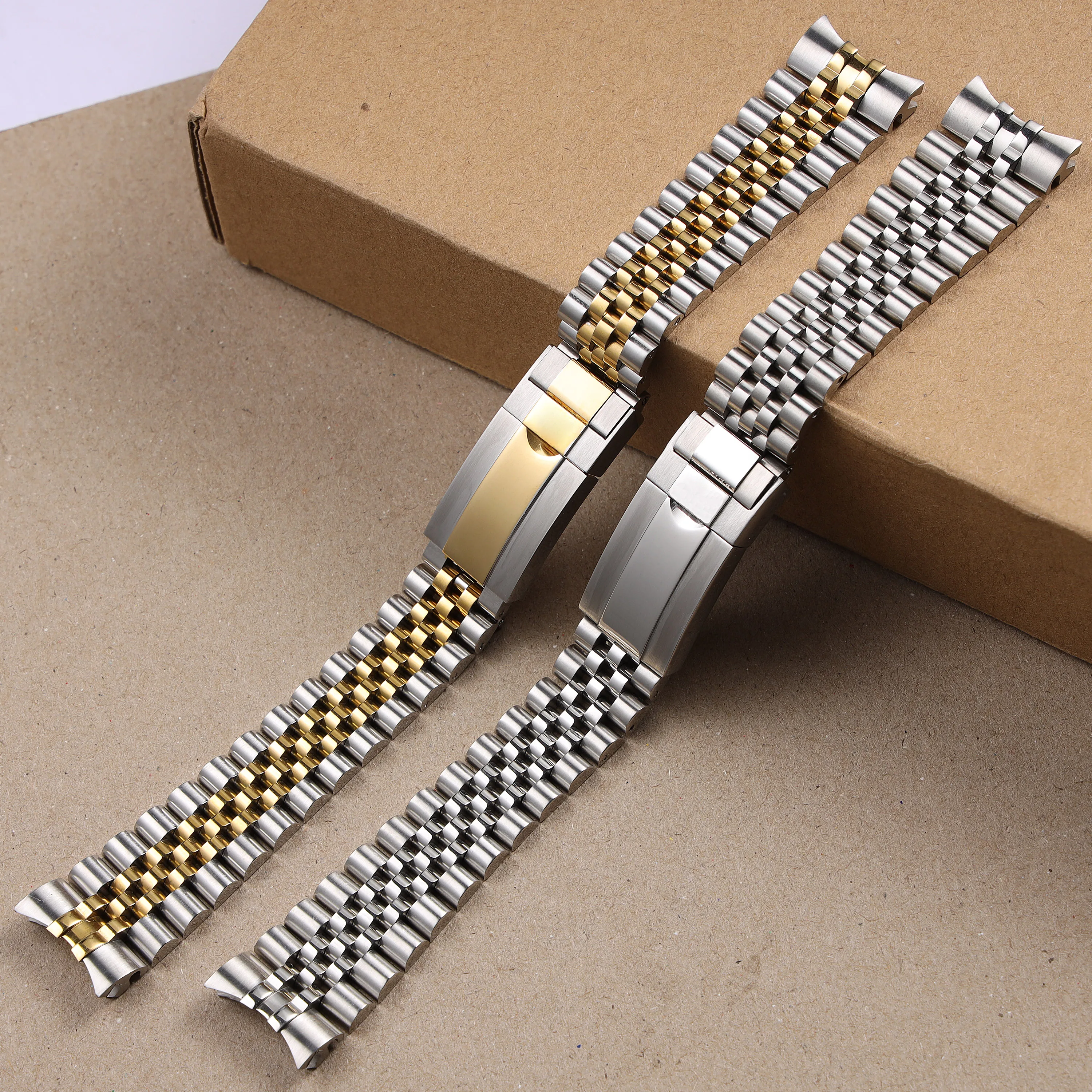 20mm Watch Band For Rolex Oyster Perpetual Date Seiko NH35 Submariner Case Stainless Steel Watch Strap Jubilee Bracelet