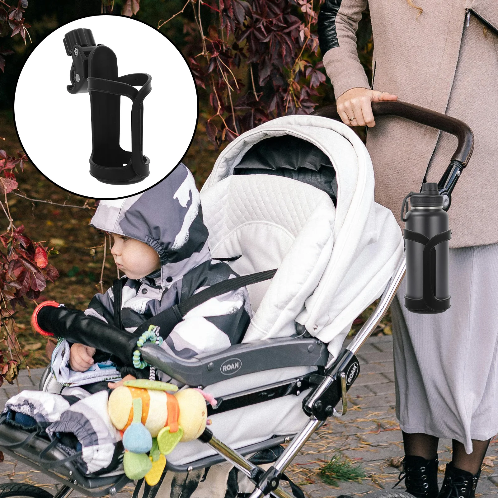 

Universal Wheelchair Cup Holder Clamp-On Bike Stroller Bottle Mount For Scooter Motorcycle Rolling Walker Cylindrical