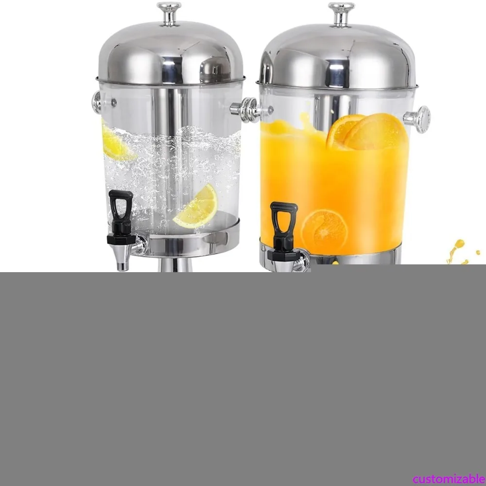 

Customizable 4.5 Gallon Drink Dispensers for Parties, Beverage Dispenser with Stand, Commercial Hot Cold Juice Dispenser with Ic
