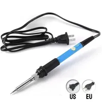 Adjustable Temperature Soldering Iron Stand Plug Electric US/EU 60W 220V 110V Welding Solder Rework Heat Pencil Tips Repair Tool
