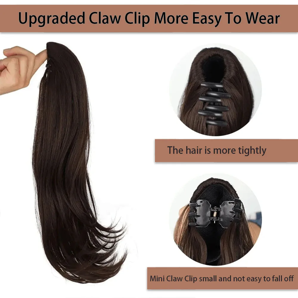 Synthetic Claw Clip Ponytail Braid Hair Extensions Long Curly Hair Natural Curly Hair Tail Ponny Tail For Women