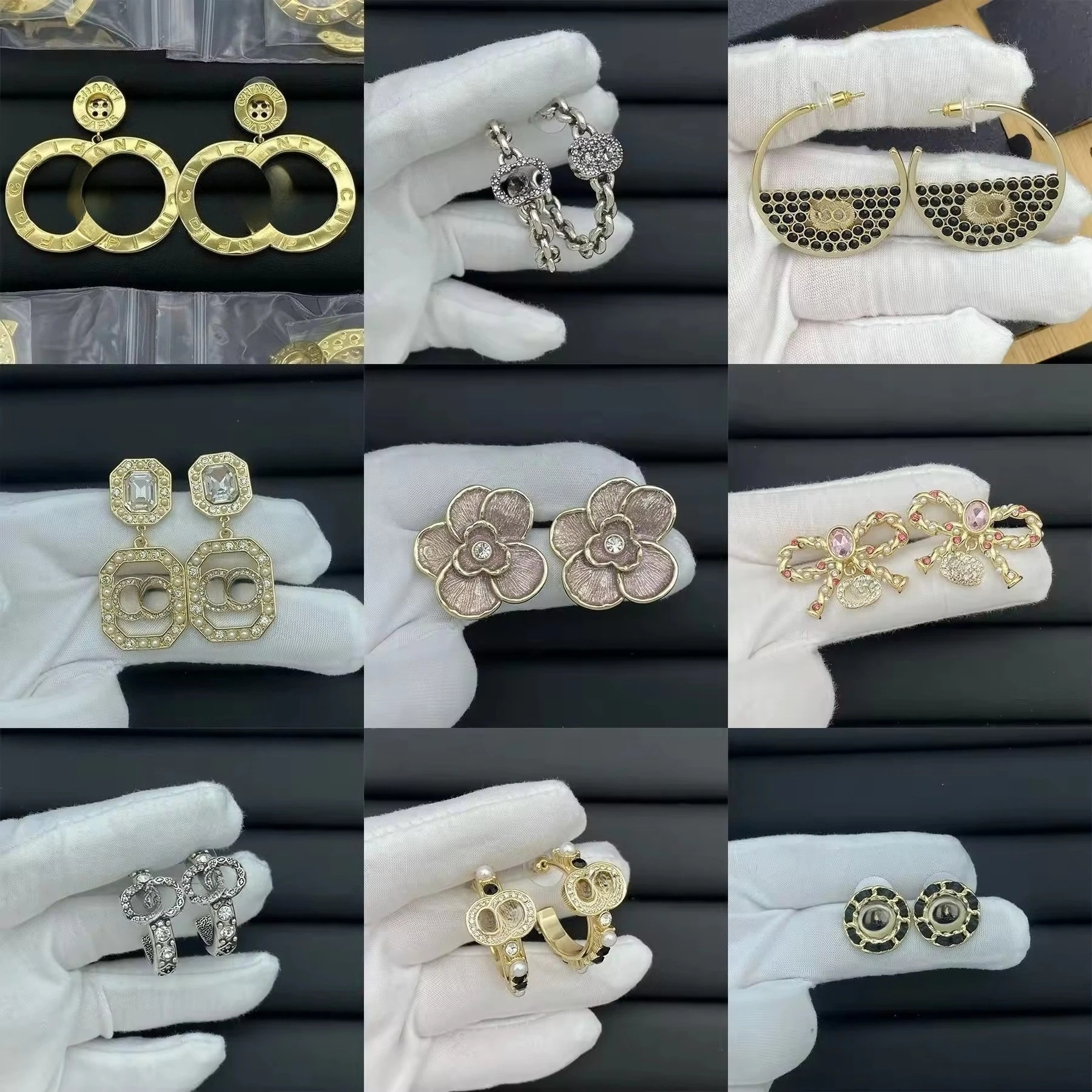 

Letter Pearl Stud Earrings Women's Retro Earrings Women's Fashion